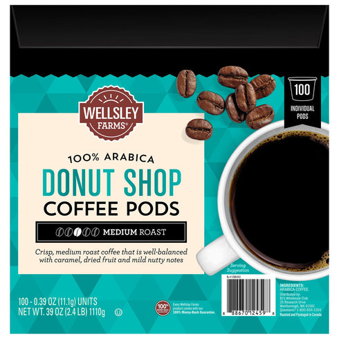 Wellsley Farms Donut Shop Coffee Pods, 100 ct.